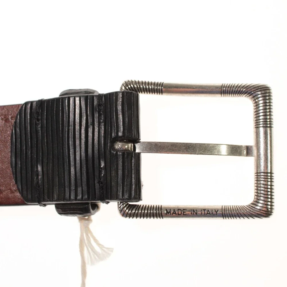 Veneta Cinture NWT Classic Belt Size 85 (US 32) in Black Leather Made in Italy